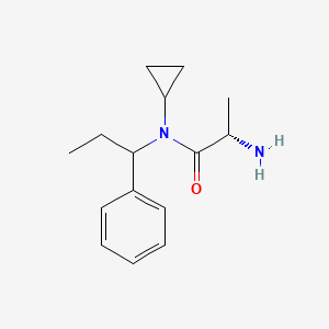 molecular formula C15H22N2O B7925341 (S)-2-Amino-N-cyclopropyl-N-(1-phenyl-propyl)-propionamide 