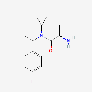 molecular formula C14H19FN2O B7925347 (S)-2-Amino-N-cyclopropyl-N-[1-(4-fluoro-phenyl)-ethyl]-propionamide 