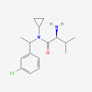 molecular formula C16H23ClN2O B7925357 (S)-2-Amino-N-[1-(3-chloro-phenyl)-ethyl]-N-cyclopropyl-3-methyl-butyramide 