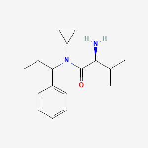 molecular formula C17H26N2O B7925385 (S)-2-Amino-N-cyclopropyl-3-methyl-N-(1-phenyl-propyl)-butyramide 