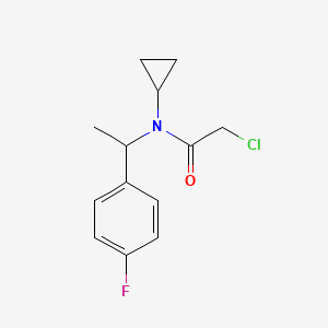molecular formula C13H15ClFNO B7925393 2-Chloro-N-cyclopropyl-N-[1-(4-fluoro-phenyl)-ethyl]-acetamide 