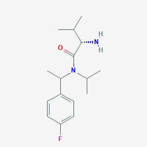 molecular formula C16H25FN2O B7925399 (S)-2-Amino-N-[1-(4-fluoro-phenyl)-ethyl]-N-isopropyl-3-methyl-butyramide 