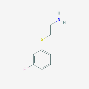 molecular formula C8H10FNS B7925424 2-(3-Fluoro-phenylsulfanyl)-ethylamine 