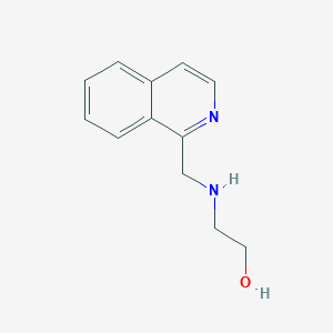 molecular formula C12H14N2O B7925434 2-[(Isoquinolin-1-ylmethyl)-amino]-ethanol 