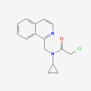 molecular formula C15H15ClN2O B7925443 2-Chloro-N-cyclopropyl-N-isoquinolin-1-ylmethyl-acetamide 