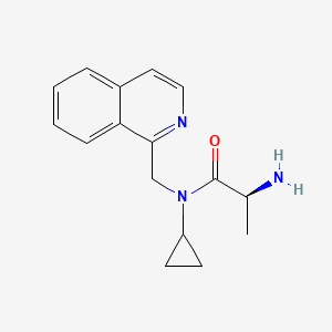 molecular formula C16H19N3O B7925457 (S)-2-Amino-N-cyclopropyl-N-isoquinolin-1-ylmethyl-propionamide 