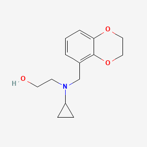 molecular formula C14H19NO3 B7925489 2-[Cyclopropyl-(2,3-dihydro-benzo[1,4]dioxin-5-ylmethyl)-amino]-ethanol 