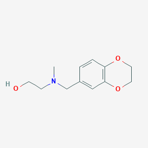 molecular formula C12H17NO3 B7925494 2-(((2,3-Dihydrobenzo[b][1,4]dioxin-6-yl)methyl)(methyl)amino)ethanol 