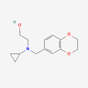 molecular formula C14H19NO3 B7925498 2-[Cyclopropyl-(2,3-dihydro-benzo[1,4]dioxin-6-ylmethyl)-amino]-ethanol 
