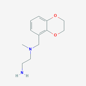 molecular formula C12H18N2O2 B7925505 N1-((2,3-Dihydrobenzo[b][1,4]dioxin-5-yl)methyl)-N1-methylethane-1,2-diamine 