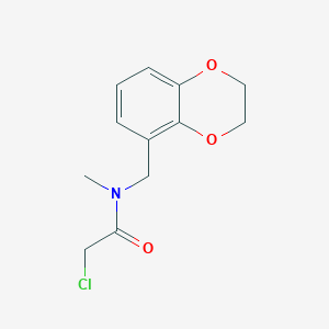 molecular formula C12H14ClNO3 B7925507 2-Chloro-N-(2,3-dihydro-benzo[1,4]dioxin-5-ylmethyl)-N-methyl-acetamide 