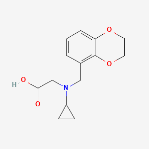 molecular formula C14H17NO4 B7925519 [Cyclopropyl-(2,3-dihydro-benzo[1,4]dioxin-5-ylmethyl)-amino]-acetic acid 