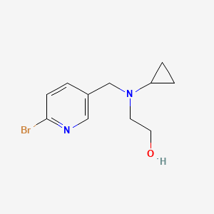 molecular formula C11H15BrN2O B7925527 2-[(6-Bromo-pyridin-3-ylmethyl)-cyclopropyl-amino]-ethanol 