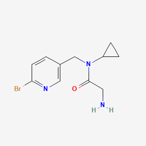 molecular formula C11H14BrN3O B7925539 2-Amino-N-(6-bromo-pyridin-3-ylmethyl)-N-cyclopropyl-acetamide 