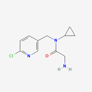 molecular formula C11H14ClN3O B7925555 2-Amino-N-(6-chloro-pyridin-3-ylmethyl)-N-cyclopropyl-acetamide 