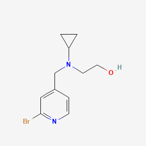 molecular formula C11H15BrN2O B7925572 2-[(2-Bromo-pyridin-4-ylmethyl)-cyclopropyl-amino]-ethanol 