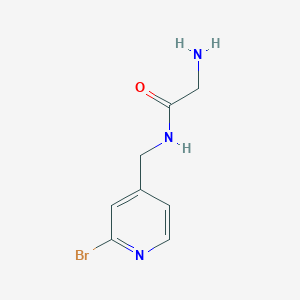 molecular formula C8H10BrN3O B7925575 2-Amino-N-(2-bromo-pyridin-4-ylmethyl)-acetamide 