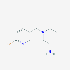 molecular formula C11H18BrN3 B7925588 N1-((6-Bromopyridin-3-yl)methyl)-N1-isopropylethane-1,2-diamine 