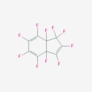 molecular formula C9F10 B079256 Indene, decafluoro-3a,7a-dihydro- CAS No. 13385-25-6