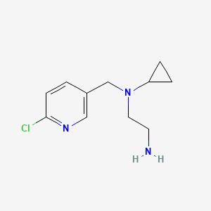 molecular formula C11H16ClN3 B7925612 N1-((6-Chloropyridin-3-yl)methyl)-N1-cyclopropylethane-1,2-diamine 