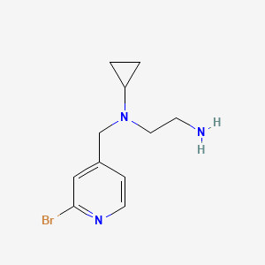 molecular formula C11H16BrN3 B7925628 N1-((2-Bromopyridin-4-yl)methyl)-N1-cyclopropylethane-1,2-diamine 