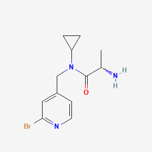 molecular formula C12H16BrN3O B7925648 (S)-2-Amino-N-(2-bromo-pyridin-4-ylmethyl)-N-cyclopropyl-propionamide 