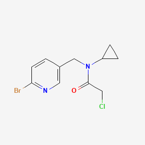 molecular formula C11H12BrClN2O B7925673 N-(6-Bromo-pyridin-3-ylmethyl)-2-chloro-N-cyclopropyl-acetamide 