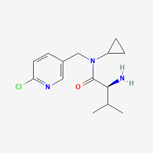 molecular formula C14H20ClN3O B7925706 (S)-2-Amino-N-(6-chloro-pyridin-3-ylmethyl)-N-cyclopropyl-3-methyl-butyramide 