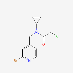 molecular formula C11H12BrClN2O B7925725 N-(2-Bromo-pyridin-4-ylmethyl)-2-chloro-N-cyclopropyl-acetamide 
