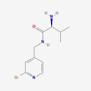 molecular formula C11H16BrN3O B7925729 (S)-2-Amino-N-(2-bromo-pyridin-4-ylmethyl)-3-methyl-butyramide 