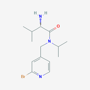 molecular formula C14H22BrN3O B7925731 (S)-2-Amino-N-(2-bromo-pyridin-4-ylmethyl)-N-isopropyl-3-methyl-butyramide 