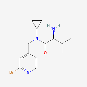 molecular formula C14H20BrN3O B7925738 (S)-2-Amino-N-(2-bromo-pyridin-4-ylmethyl)-N-cyclopropyl-3-methyl-butyramide 