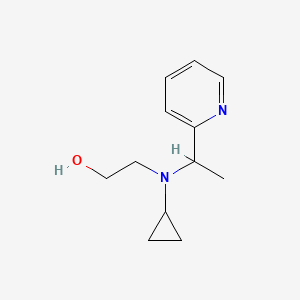 molecular formula C12H18N2O B7925788 2-[Cyclopropyl-(1-pyridin-2-yl-ethyl)-amino]-ethanol 