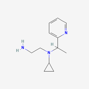 molecular formula C12H19N3 B7925789 N1-Cyclopropyl-N1-(1-(pyridin-2-yl)ethyl)ethane-1,2-diamine 