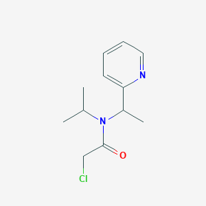 molecular formula C12H17ClN2O B7925796 2-Chloro-N-isopropyl-N-(1-pyridin-2-yl-ethyl)-acetamide 
