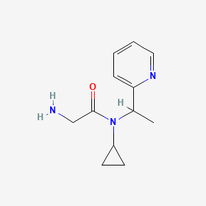 molecular formula C12H17N3O B7925819 2-Amino-N-cyclopropyl-N-(1-pyridin-2-yl-ethyl)-acetamide 