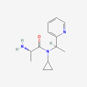 molecular formula C13H19N3O B7925828 (S)-2-Amino-N-cyclopropyl-N-(1-pyridin-2-yl-ethyl)-propionamide 