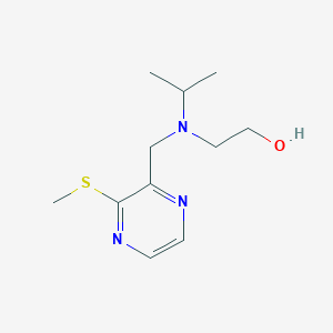 molecular formula C11H19N3OS B7925895 2-[Isopropyl-(3-methylsulfanyl-pyrazin-2-ylmethyl)-amino]-ethanol 