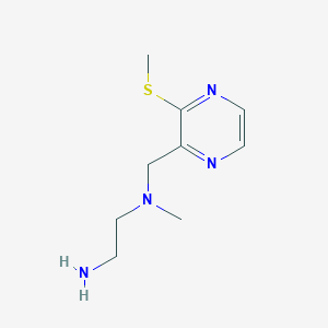molecular formula C9H16N4S B7925909 N1-Methyl-N1-((3-(methylthio)pyrazin-2-yl)methyl)ethane-1,2-diamine 