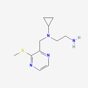 molecular formula C11H18N4S B7925916 N1-Cyclopropyl-N1-((3-(methylthio)pyrazin-2-yl)methyl)ethane-1,2-diamine 
