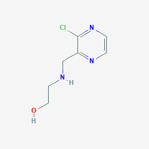 molecular formula C7H10ClN3O B7925963 2-(((3-Chloropyrazin-2-yl)methyl)amino)ethanol 