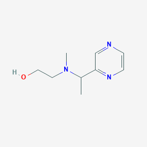 molecular formula C9H15N3O B7925988 2-[Methyl-(1-pyrazin-2-yl-ethyl)-amino]-ethanol 