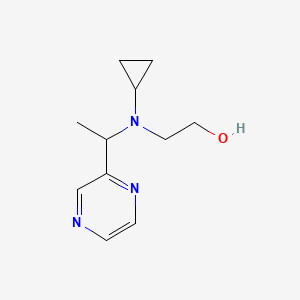 molecular formula C11H17N3O B7925998 2-[Cyclopropyl-(1-pyrazin-2-yl-ethyl)-amino]-ethanol 