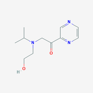 molecular formula C11H17N3O2 B7926016 2-[(2-Hydroxy-ethyl)-isopropyl-amino]-1-pyrazin-2-yl-ethanone 
