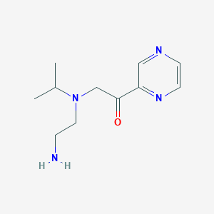 molecular formula C11H18N4O B7926028 2-[(2-Amino-ethyl)-isopropyl-amino]-1-pyrazin-2-yl-ethanone 
