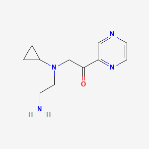 molecular formula C11H16N4O B7926033 2-[(2-Amino-ethyl)-cyclopropyl-amino]-1-pyrazin-2-yl-ethanone 
