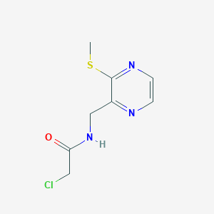 molecular formula C8H10ClN3OS B7926059 2-Chloro-N-(3-methylsulfanyl-pyrazin-2-ylmethyl)-acetamide 
