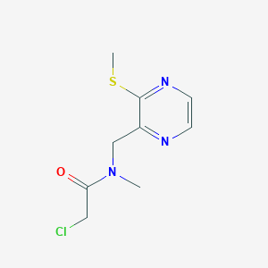 molecular formula C9H12ClN3OS B7926064 2-Chloro-N-methyl-N-(3-methylsulfanyl-pyrazin-2-ylmethyl)-acetamide 