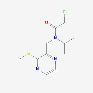 molecular formula C11H16ClN3OS B7926069 2-Chloro-N-isopropyl-N-(3-methylsulfanyl-pyrazin-2-ylmethyl)-acetamide 