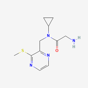 molecular formula C11H16N4OS B7926081 2-Amino-N-cyclopropyl-N-(3-methylsulfanyl-pyrazin-2-ylmethyl)-acetamide 